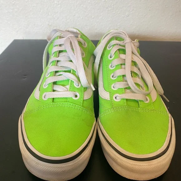 Neon green vans in perfect condition only worn once and are like new :) - Picture 7 of 11